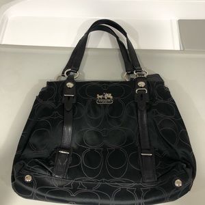 Signature black coach bag